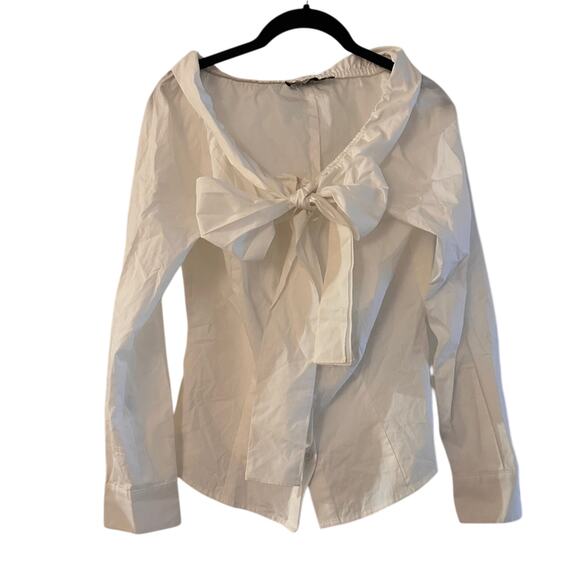 NWT Jon Teri white cotton button up blouse size 4 - Picture 1 of 5
